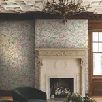 Ronald Redding Courtyard Botanical - Pink Wallpaper | Buy Online Ronald Redding Courtyard Botanical wallpaper, color Pink, SKU MX9653