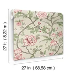 Ronald Redding Courtyard Botanical - Pink Wallpaper | Buy Online Ronald Redding Courtyard Botanical wallpaper, color Pink, SKU MX9653