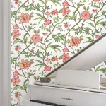 Ronald Redding Courtyard Botanical wallpaper, color Rose, SKU MX9651