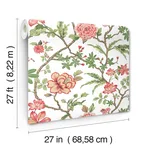 Ronald Redding Courtyard Botanical wallpaper, color Rose, SKU MX9651