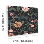 Ronald Redding Courtyard Botanical - Scarlet Wallpaper | Buy Online Ronald Redding Courtyard Botanical wallpaper, color Scarlet, SKU MX9656