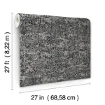 Ronald Redding Crystal Cloud wallpaper, color Charcoal, SKU VR1544