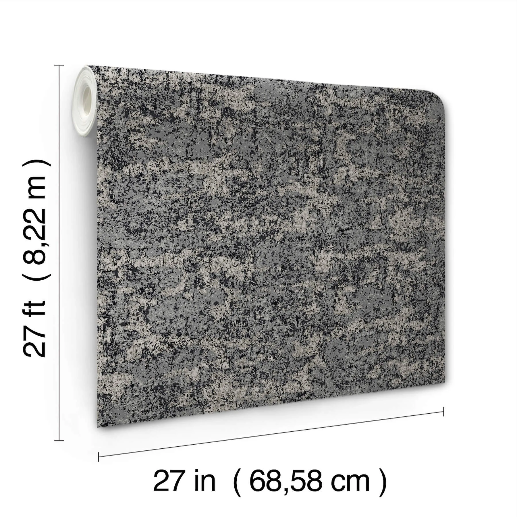 Ronald Redding Crystal Cloud wallpaper, color Charcoal, SKU VR1544