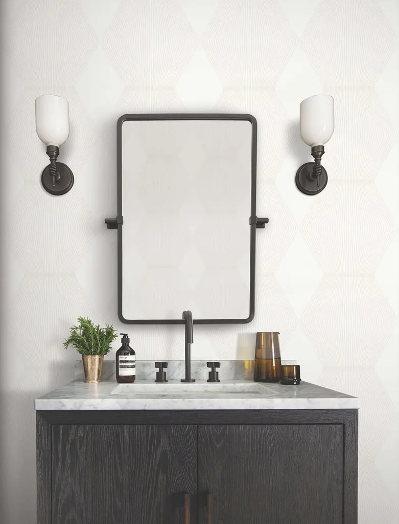 Ronald Redding Diamond Legacy wallpaper, color White, SKU MX9634