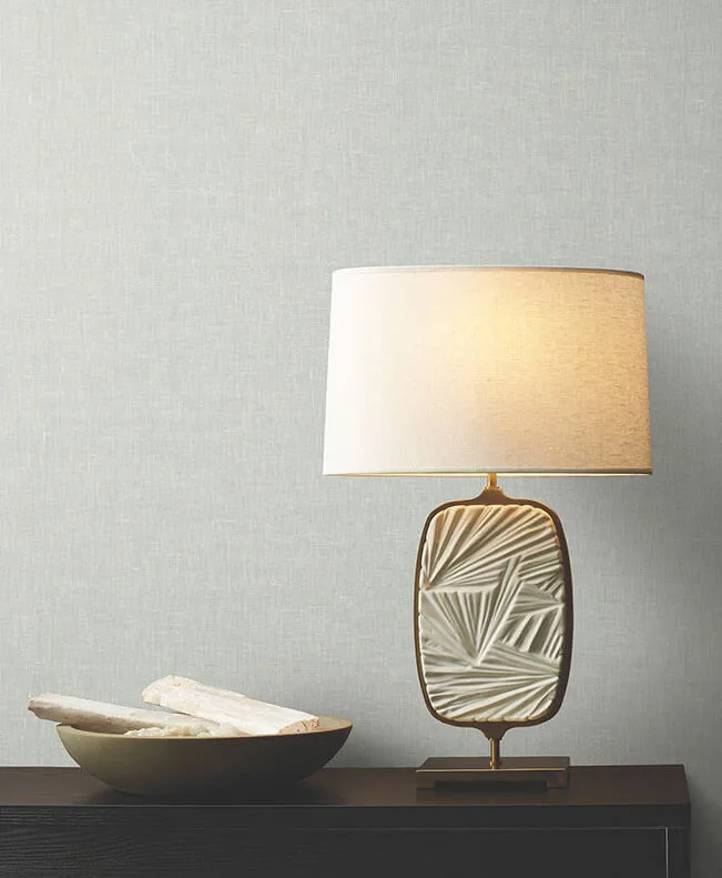 Ronald Redding Sheer Linen wallpaper, color Light Grey, SKU GRL86134