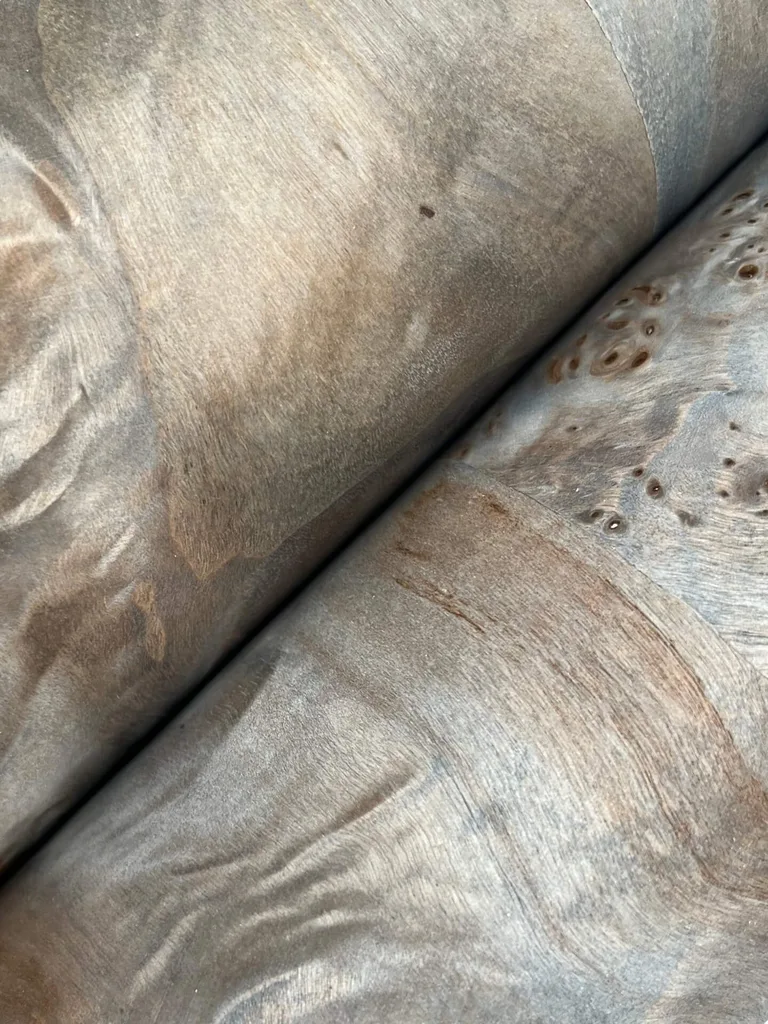 Ronald Redding Burlwood wallpaper, color Smoke, SKU GV0267