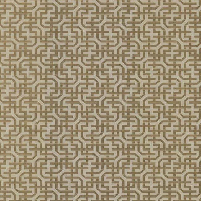 Ronald Redding Dynastic Lattice wallpaper, color Gold, SKU 5804
