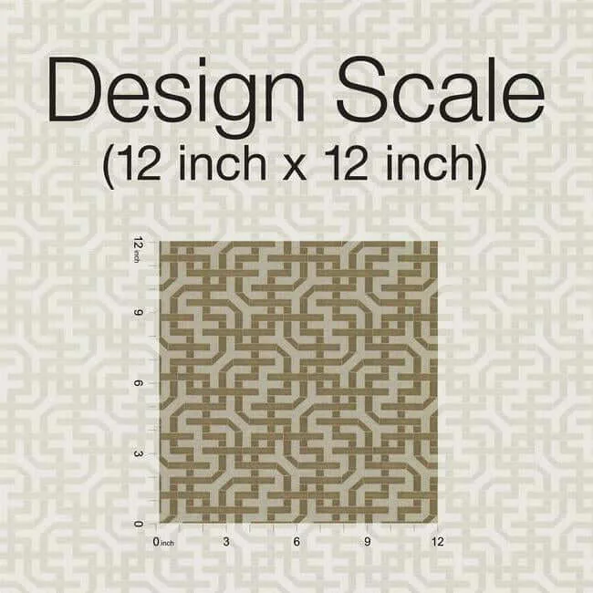 Ronald Redding Dynastic Lattice wallpaper, color Gold, SKU 5804