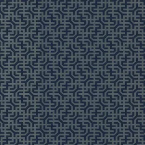 Ronald Redding Dynastic Lattice wallpaper, color Navy, SKU 5800