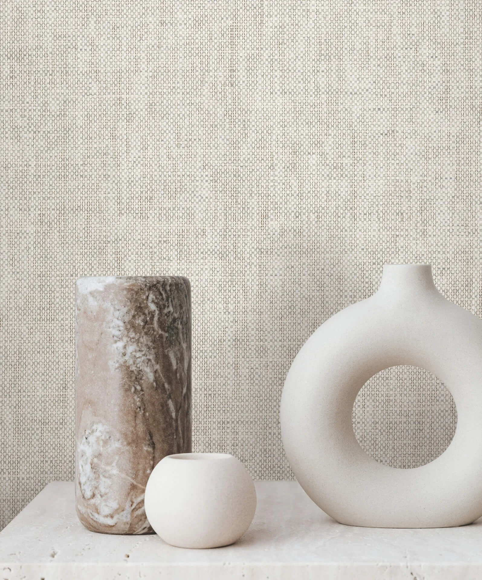 Ronald Redding Edo Paperweave wallpaper, color Smoke, SKU GV0182