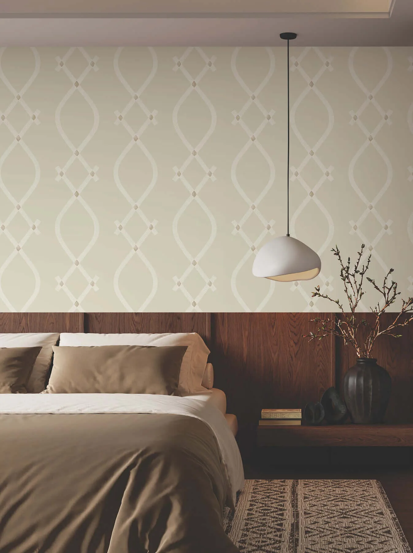 Ronald Redding Ellena wallpaper, color Beige, SKU ZA8034