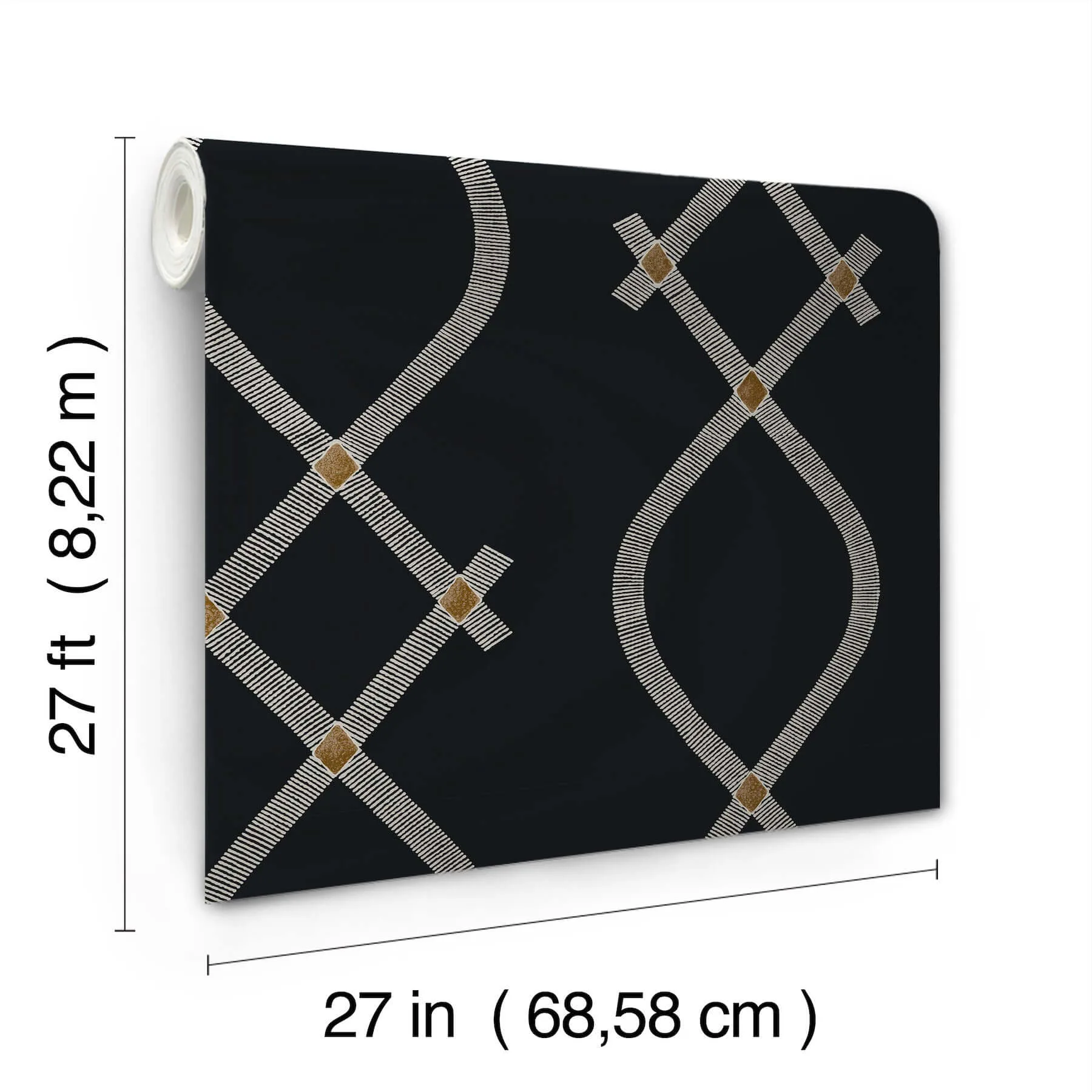 Ronald Redding Ellena - Black Wallpaper | Buy Online Ronald Redding Ellena wallpaper, color Black, SKU ZA8031