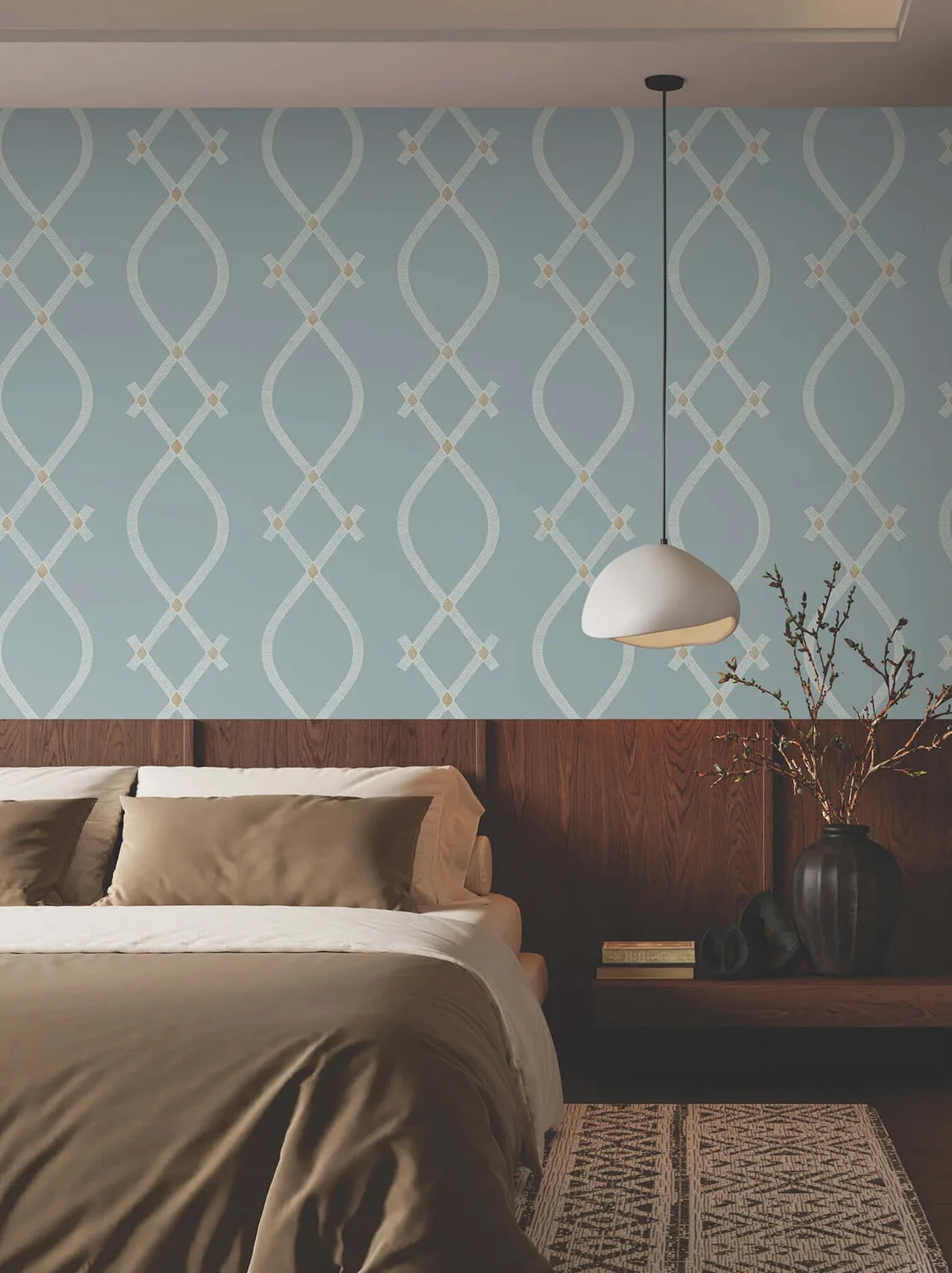 Ronald Redding Ellena wallpaper, color Blue, SKU ZA8035
