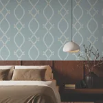 Ronald Redding Ellena - Blue Wallpaper | Buy Online Ronald Redding Ellena wallpaper, color Blue, SKU ZA8035