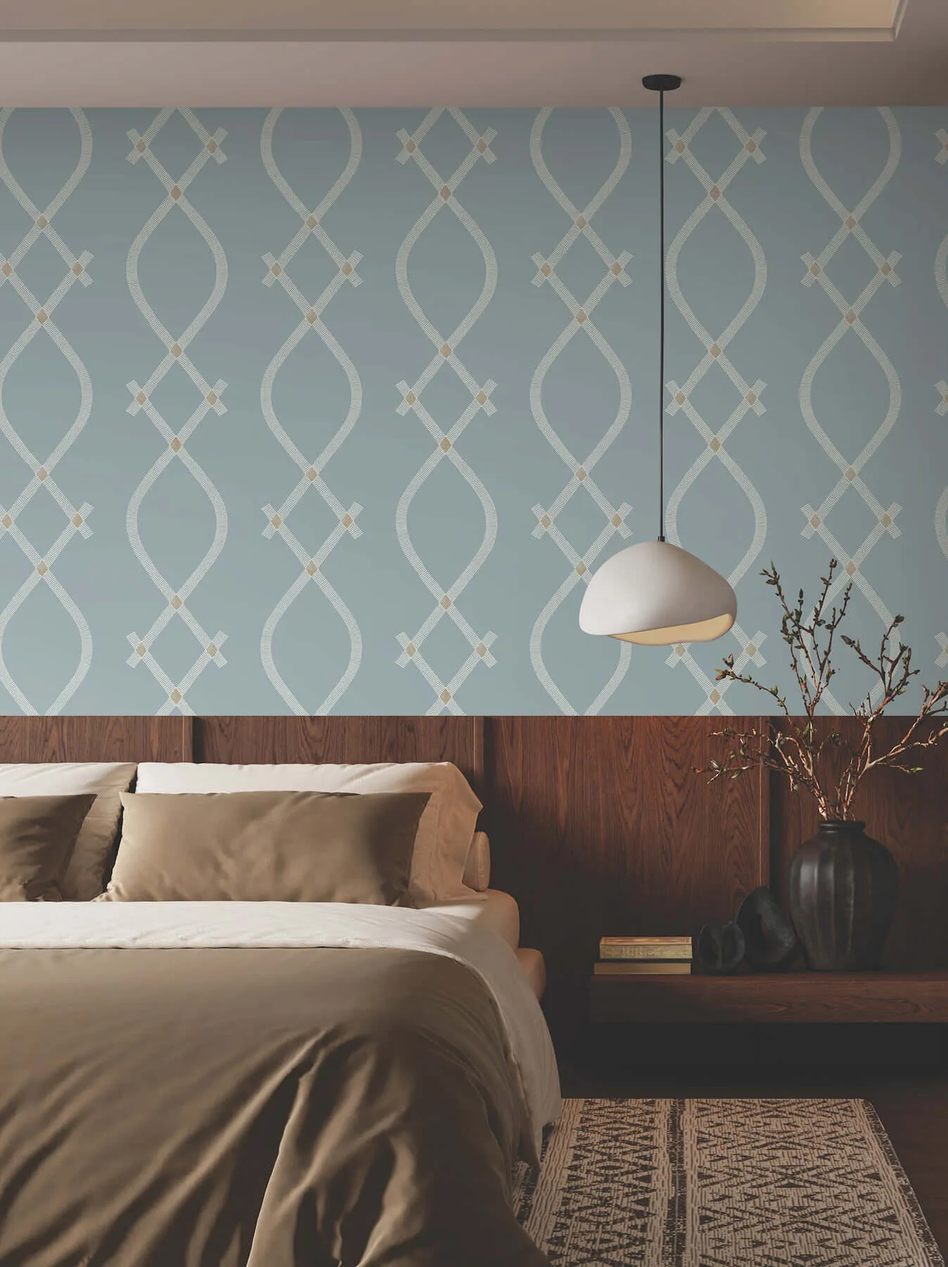 Ronald Redding Ellena wallpaper, color Blue, SKU ZA8035