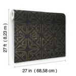 Ronald Redding Empire Diamond - Black & Gold Wallpaper | Buy Online Ronald Redding Empire Diamond wallpaper, color Black & Gold, SKU KT2110
