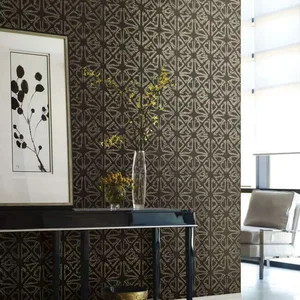 Ronald Redding Empire Diamond wallpaper, color Black & Gold, SKU KT2110