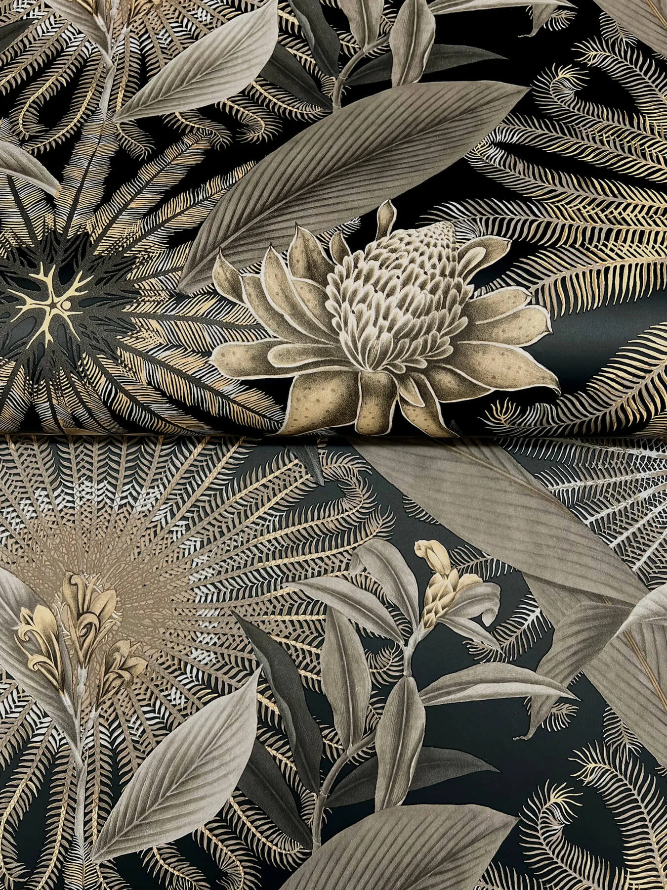 Ronald Redding Enchanted Garden - Black Wallpaper | Buy Online Ronald Redding Enchanted Garden wallpaper, color Black, SKU VR1531