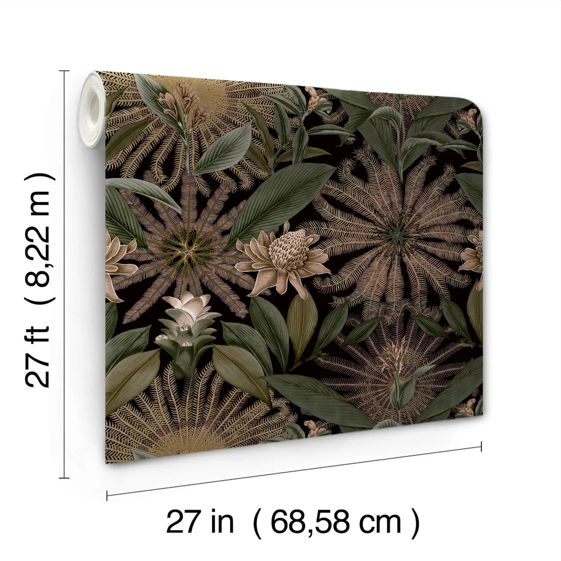 Ronald Redding Enchanted Garden - Chocolate Wallpaper | Buy Online Ronald Redding Enchanted Garden wallpaper, color Chocolate, SKU VR1529