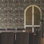 Ronald Redding Enchanted Garden wallpaper, color Maroon, SKU VR1528