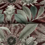 Ronald Redding Enchanted Garden wallpaper, color Maroon, SKU VR1528