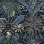 Ronald Redding Enchanted Garden - Navy Wallpaper | Buy Online Ronald Redding Enchanted Garden wallpaper, color Navy, SKU VR1532