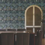 Ronald Redding Enchanted Garden - Navy Wallpaper | Buy Online Ronald Redding Enchanted Garden wallpaper, color Navy, SKU VR1532