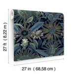 Ronald Redding Enchanted Garden - Navy Wallpaper | Buy Online Ronald Redding Enchanted Garden wallpaper, color Navy, SKU VR1532