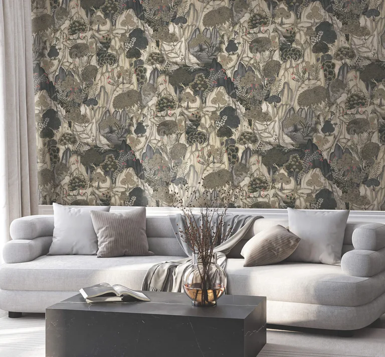 Ronald Redding Falling Waters wallpaper, color Neutral, SKU VR1555
