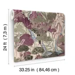 Ronald Redding Falling Waters wallpaper, color Plum, SKU VR1556