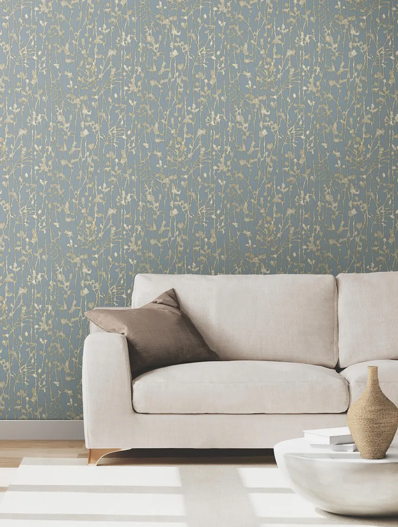 Ronald Redding Filigree wallpaper, color Light Blue, SKU VR1557