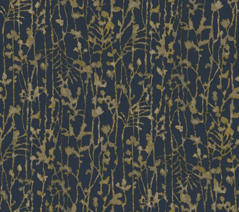 Ronald Redding Filigree wallpaper, color Navy, SKU VR1561