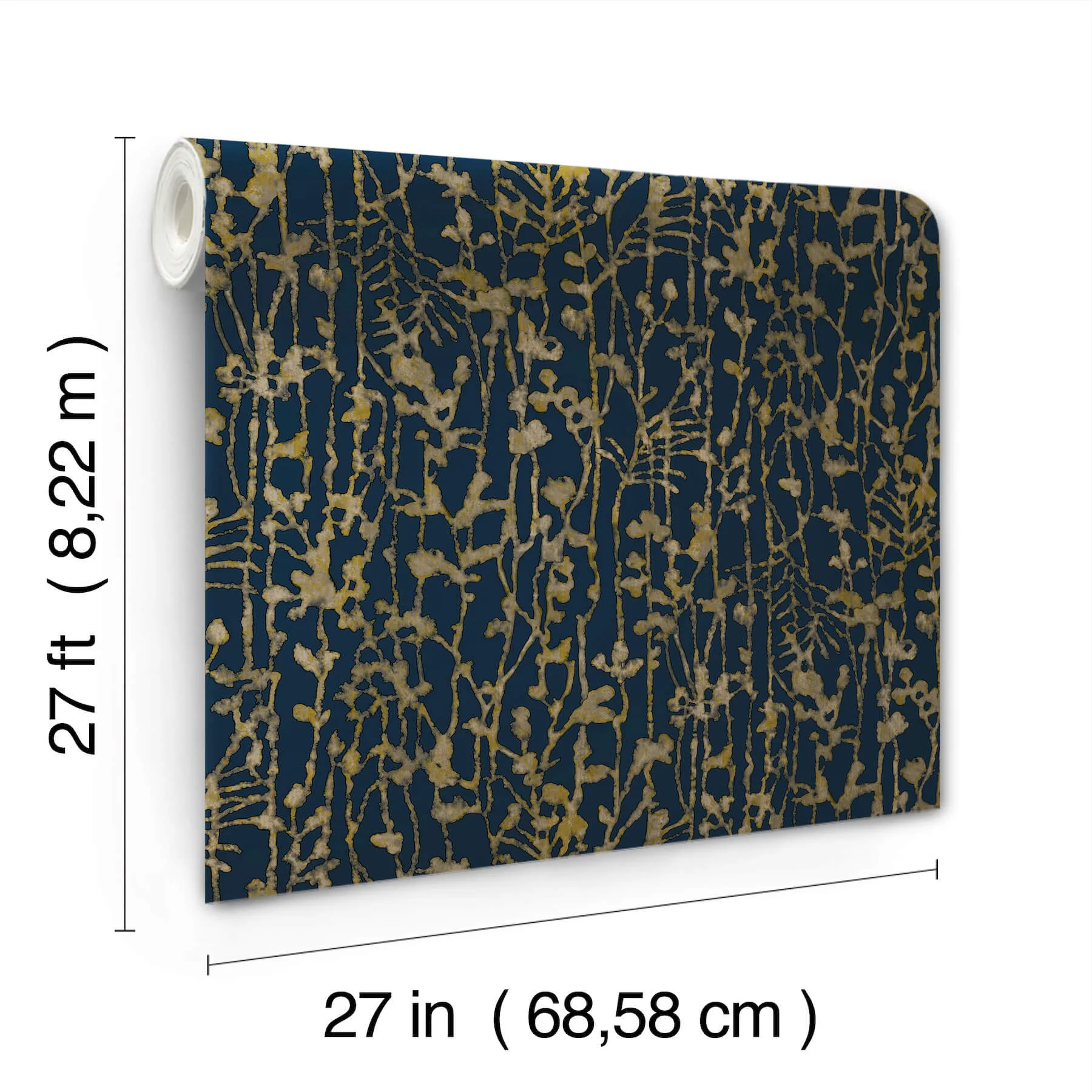 Ronald Redding Filigree - Navy Wallpaper | Buy Online Ronald Redding Filigree wallpaper, color Navy, SKU VR1561