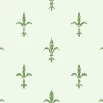 Ronald Redding Fleur De Lis - White & Green Wallpaper | Buy Online Ronald Redding Fleur De Lis wallpaper, color White & Green, SKU KT2194