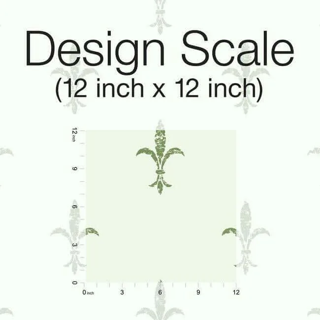 Ronald Redding Fleur De Lis - White & Green Wallpaper | Buy Online Ronald Redding Fleur De Lis wallpaper, color White & Green, SKU KT2194