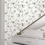 Ronald Redding Floral Lace wallpaper, color Black, SKU MX9682