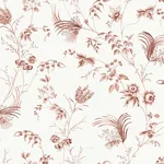 Ronald Redding Floral Lace - Brick Wallpaper | Buy Online Ronald Redding Floral Lace wallpaper, color Brick, SKU MX9684