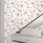 Ronald Redding Floral Lace - Brick Wallpaper | Buy Online Ronald Redding Floral Lace wallpaper, color Brick, SKU MX9684