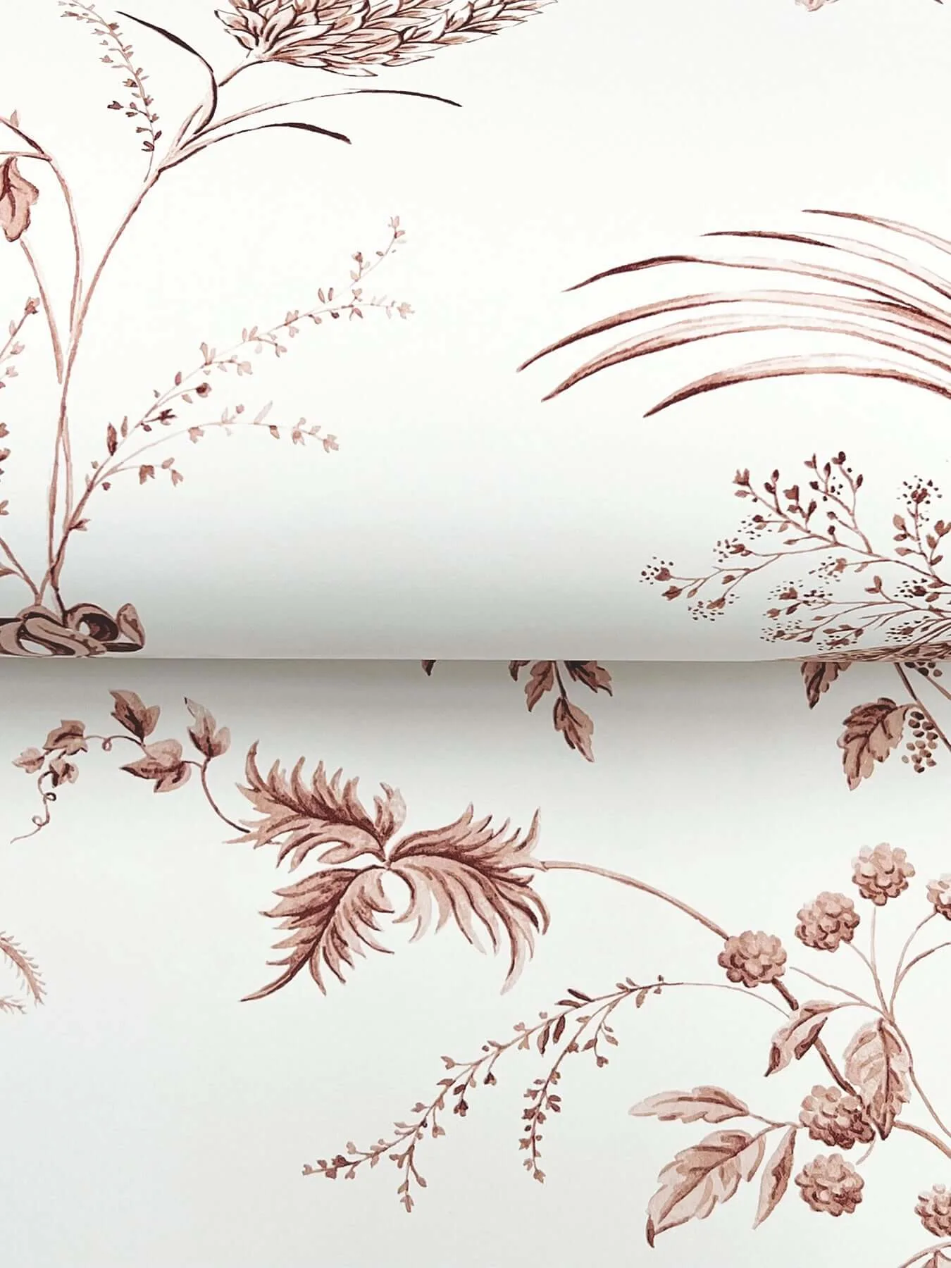 Ronald Redding Floral Lace - Brick Wallpaper | Buy Online Ronald Redding Floral Lace wallpaper, color Brick, SKU MX9684
