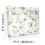 Ronald Redding Floral Lace wallpaper, color Green, SKU MX9680