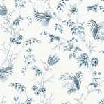 Ronald Redding Floral Lace wallpaper, color Navy, SKU MX9683
