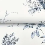 Ronald Redding Floral Lace wallpaper, color Navy, SKU MX9683