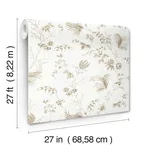 Ronald Redding Floral Lace - Taupe Wallpaper | Buy Online Ronald Redding Floral Lace wallpaper, color Taupe, SKU MX9681