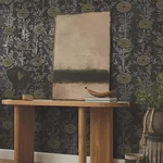 Ronald Redding French Marigold wallpaper, color Black & Gold, SKU ZA8017