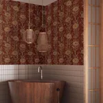Ronald Redding French Marigold - Red & Gold Wallpaper | Buy Online Ronald Redding French Marigold wallpaper, color Red & Gold, SKU ZA8019
