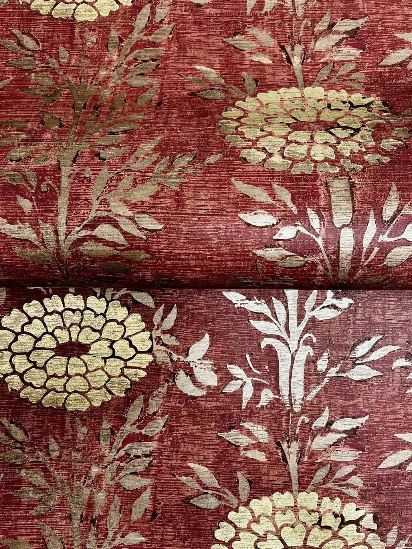 Ronald Redding French Marigold - Red & Gold Wallpaper | Buy Online Ronald Redding French Marigold wallpaper, color Red & Gold, SKU ZA8019