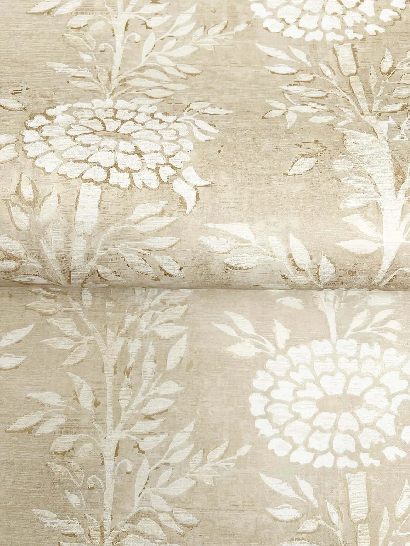 Ronald Redding French Marigold - Taupe & Gold Wallpaper | Buy Online Ronald Redding French Marigold wallpaper, color Taupe & Gold, SKU ZA8018
