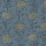Ronald Redding French Marigold - Denim & Gold Wallpaper | Buy Online Ronald Redding French Marigold wallpaper, color Denim & Gold, SKU AF6520