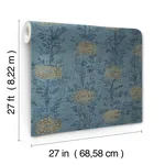 Ronald Redding French Marigold - Denim & Gold Wallpaper | Buy Online Ronald Redding French Marigold wallpaper, color Denim & Gold, SKU AF6520