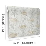 Ronald Redding French Marigold wallpaper, color White & Gold, SKU AF6516